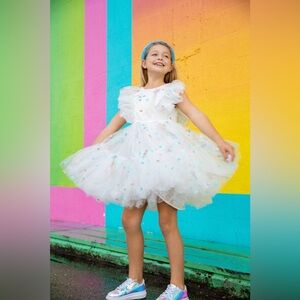 Lola and the Boys Shooting Star Tulle Dress - Size 4 - Party Dress
